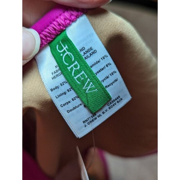 J.Crew High-leg Bikini Bottom Radiant Fuschia Size XS Bold NWT BP209 (872) - Picture 3 of 8